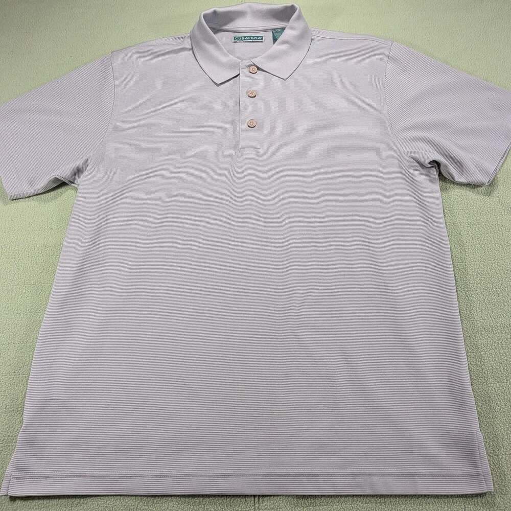 Cubavera Polo Shirt Size L White Embroidered Pineapple Golf Top